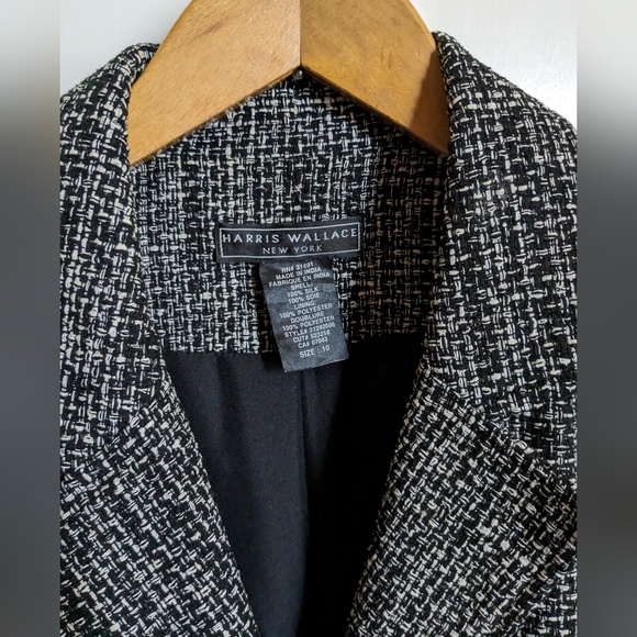 Silk tweed jacket, black and white - Picture 2 of 3
